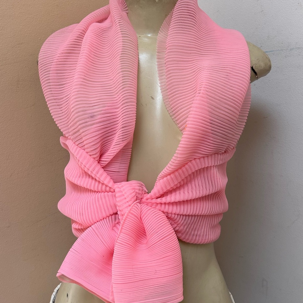Pink halter top